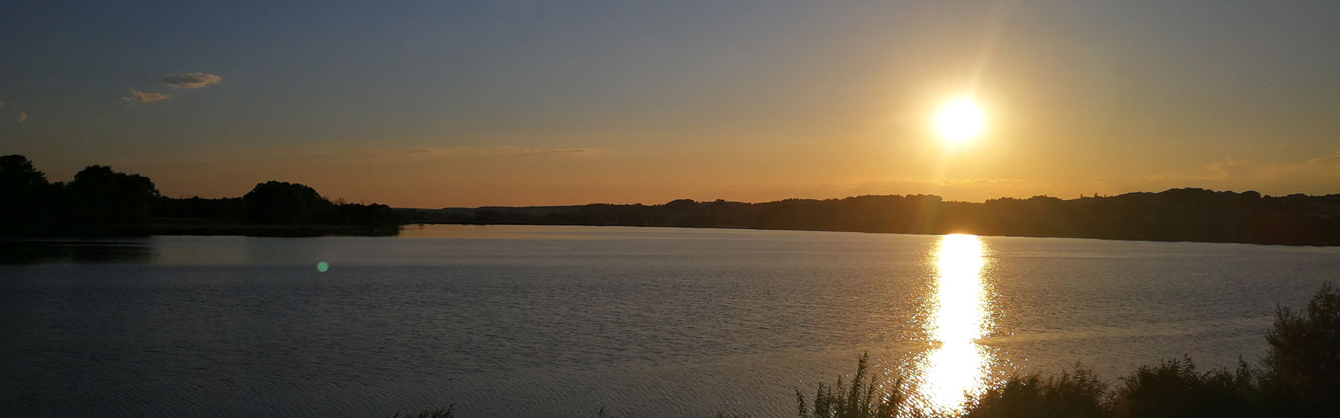 Sonnenuntergang am Vilstalstausee